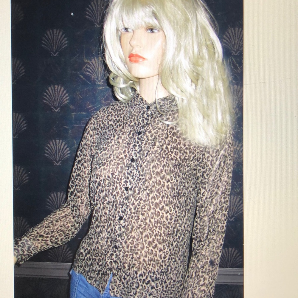 Finity Black Silk Animal Print Lightweight Shirt
